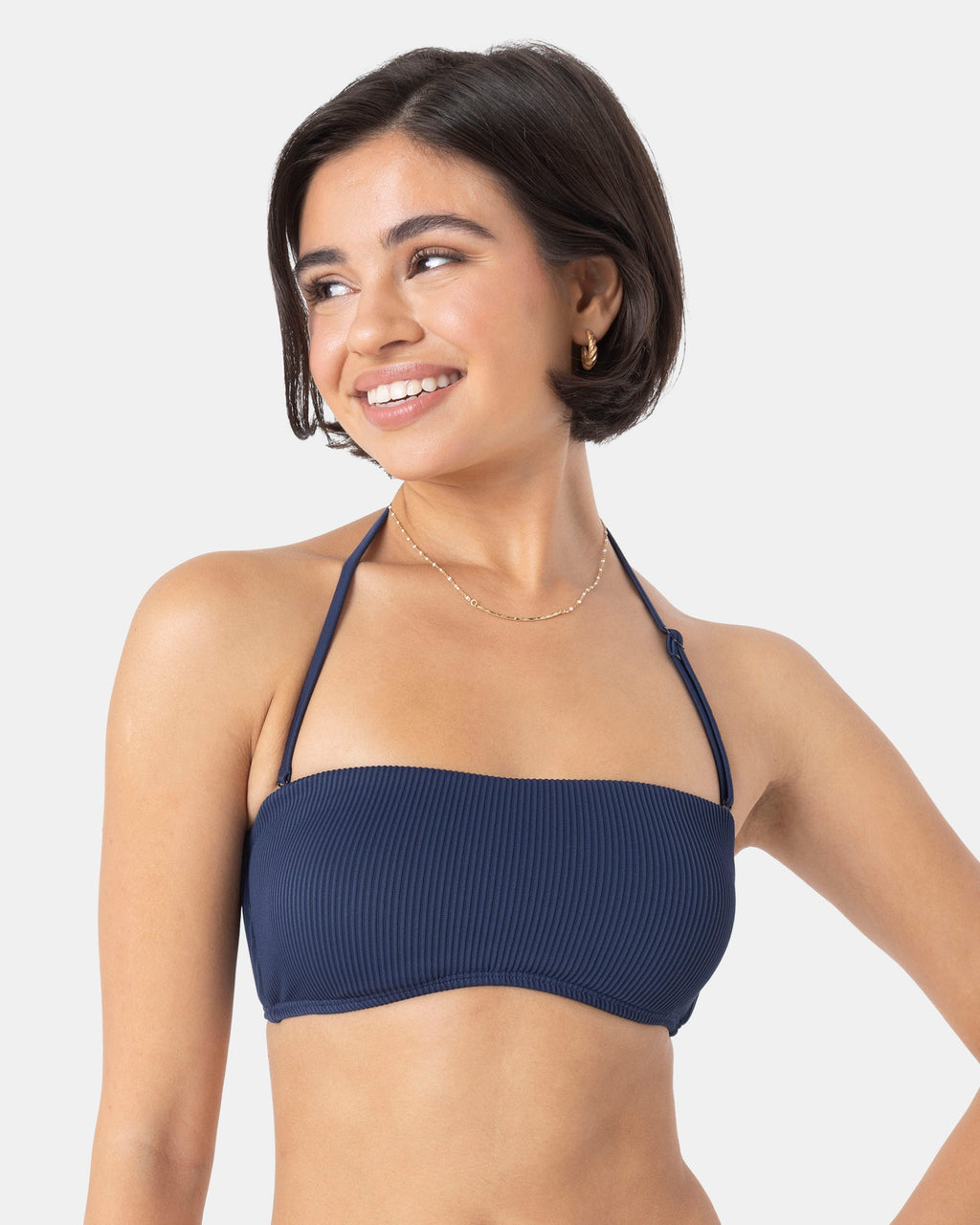 Rib Roxy Love Lace Bandeau Bikini Top