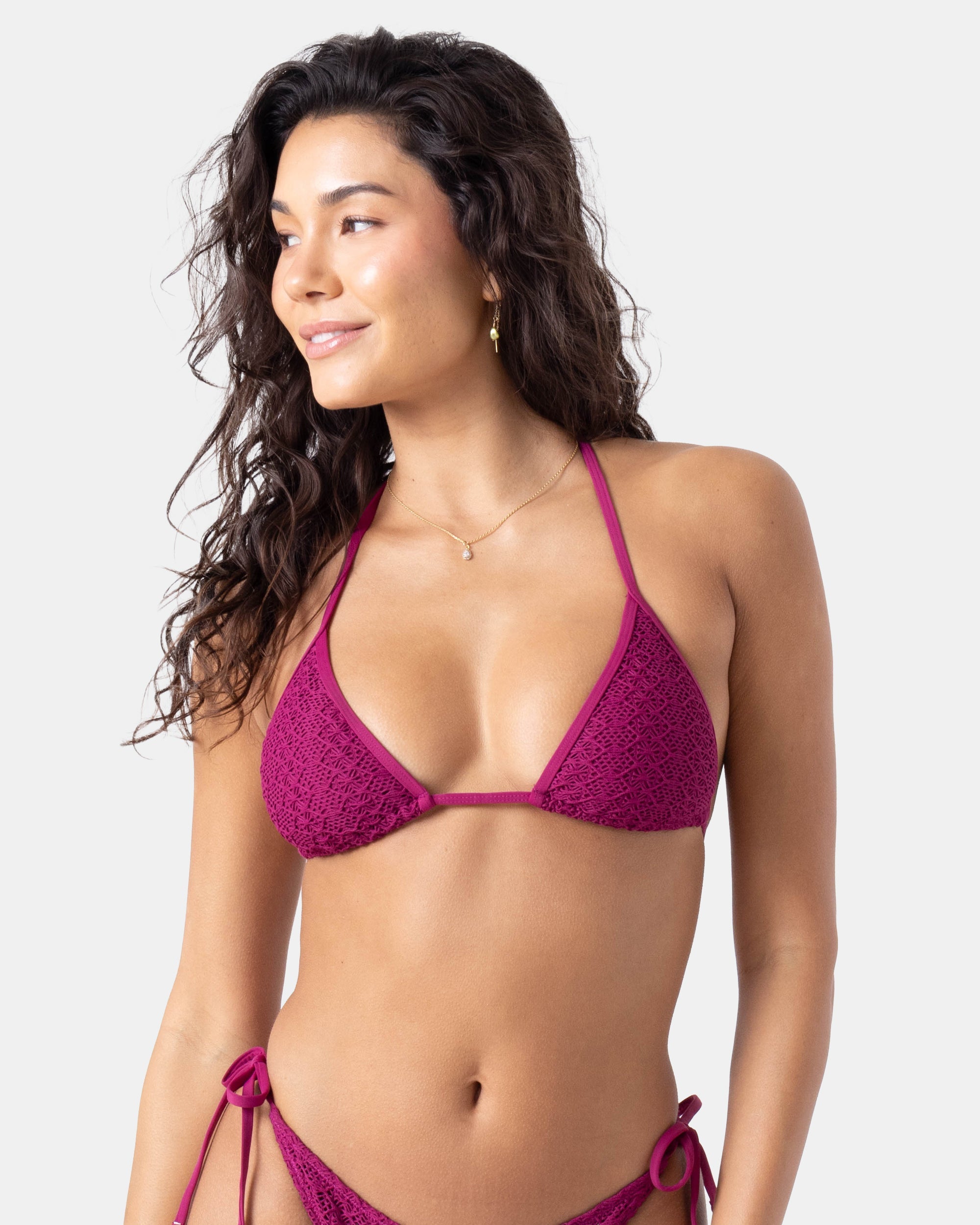 Crochet Mini Tiki Triangle Bikini Top
