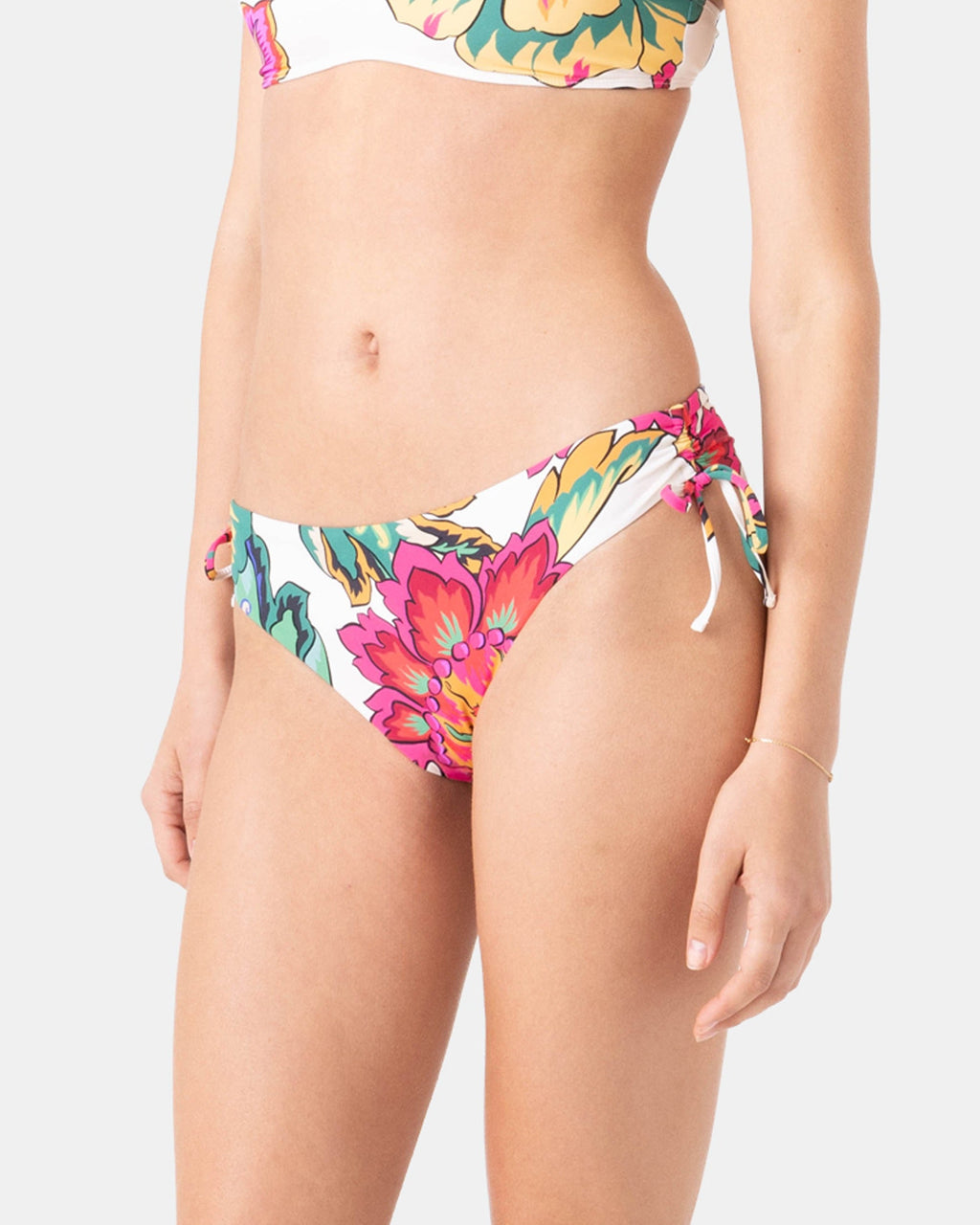 Beach Blossom Lace Side Full Bikini Bottom