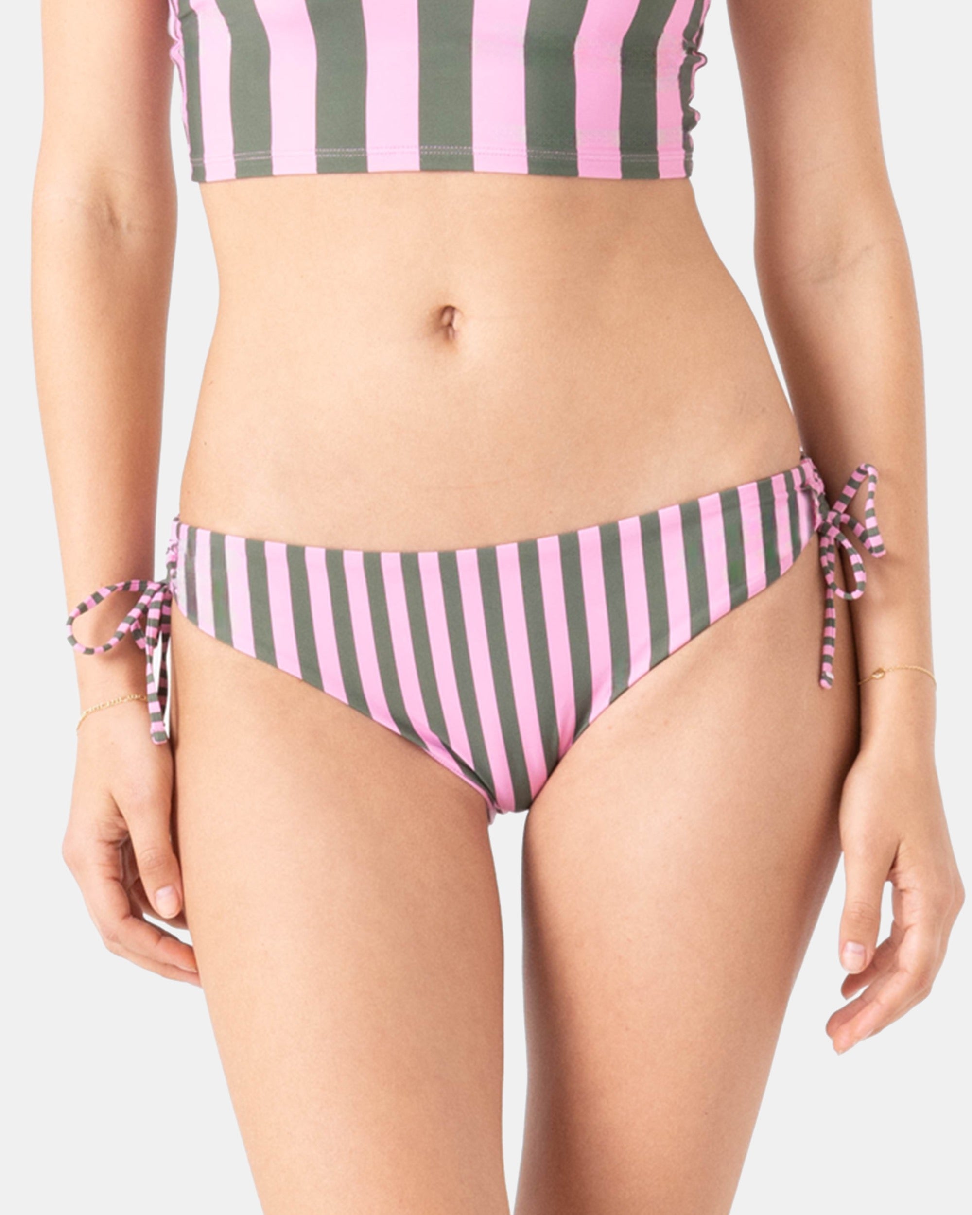 Stripe Out Lace Hipster Full Bikini Bottom