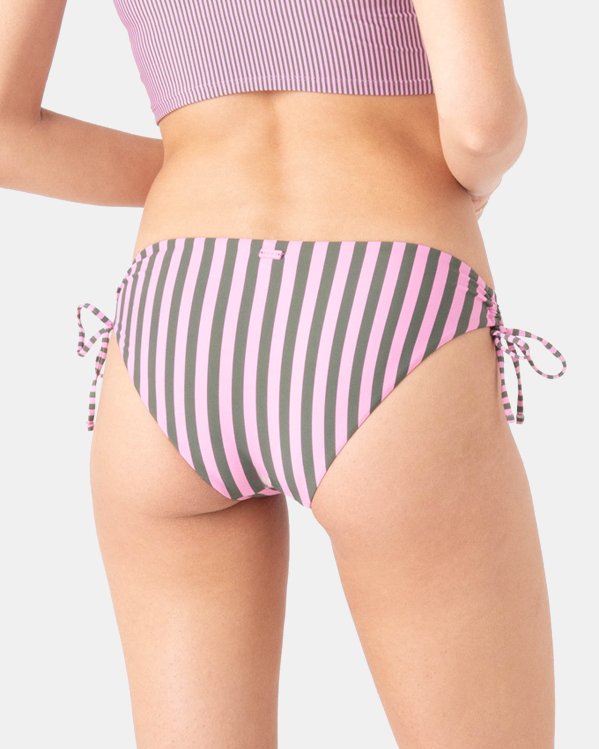 Stripe Out Lace Hipster Full Bikini Bottom