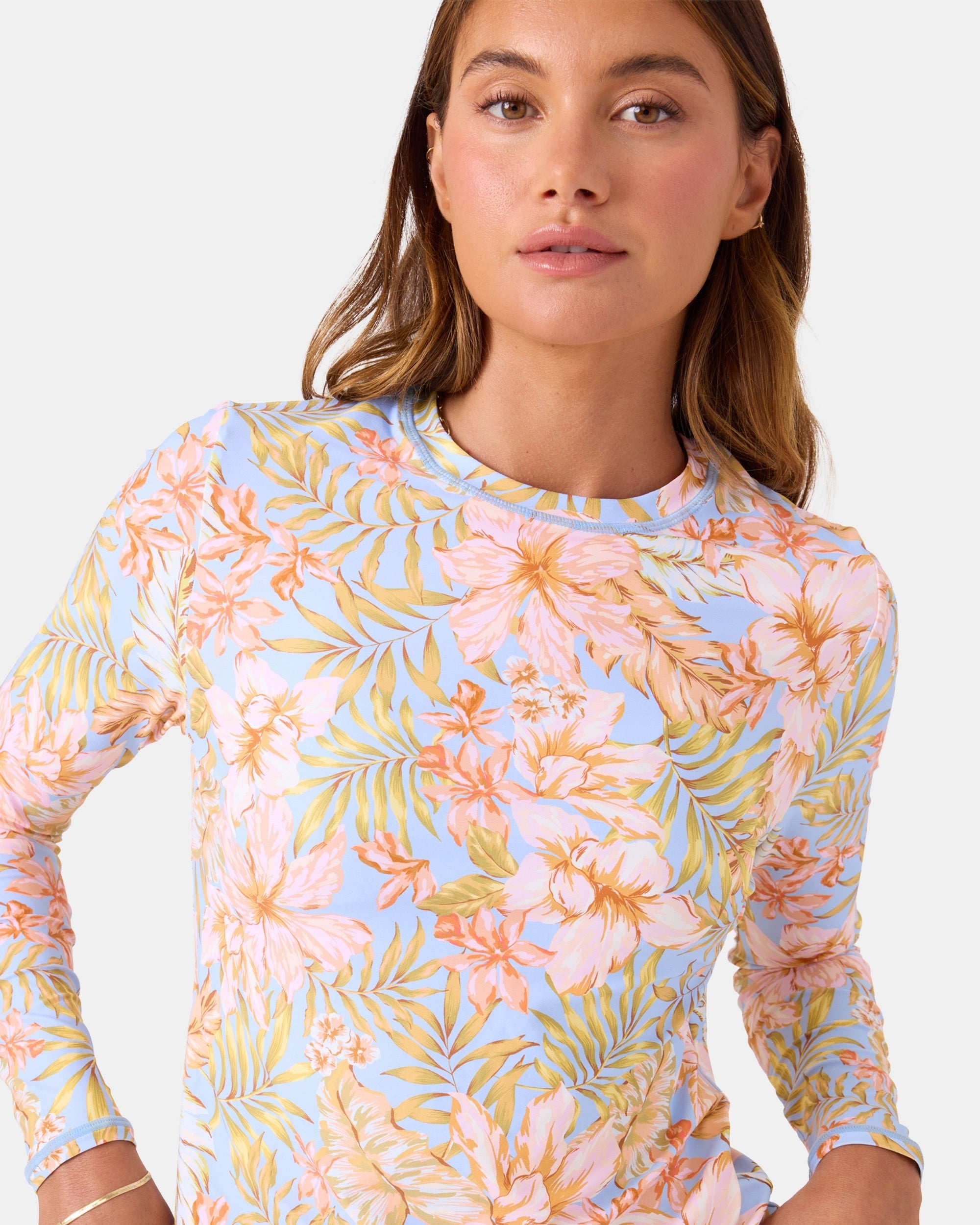 Tropical Sea Skippin Long Sleeve Rashguard