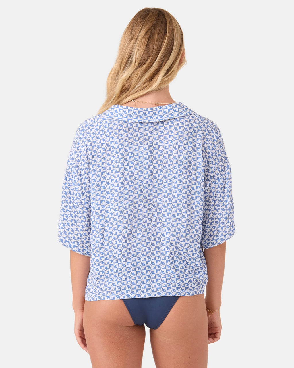 Hazy Dazy Cropped Button Up Cover Up