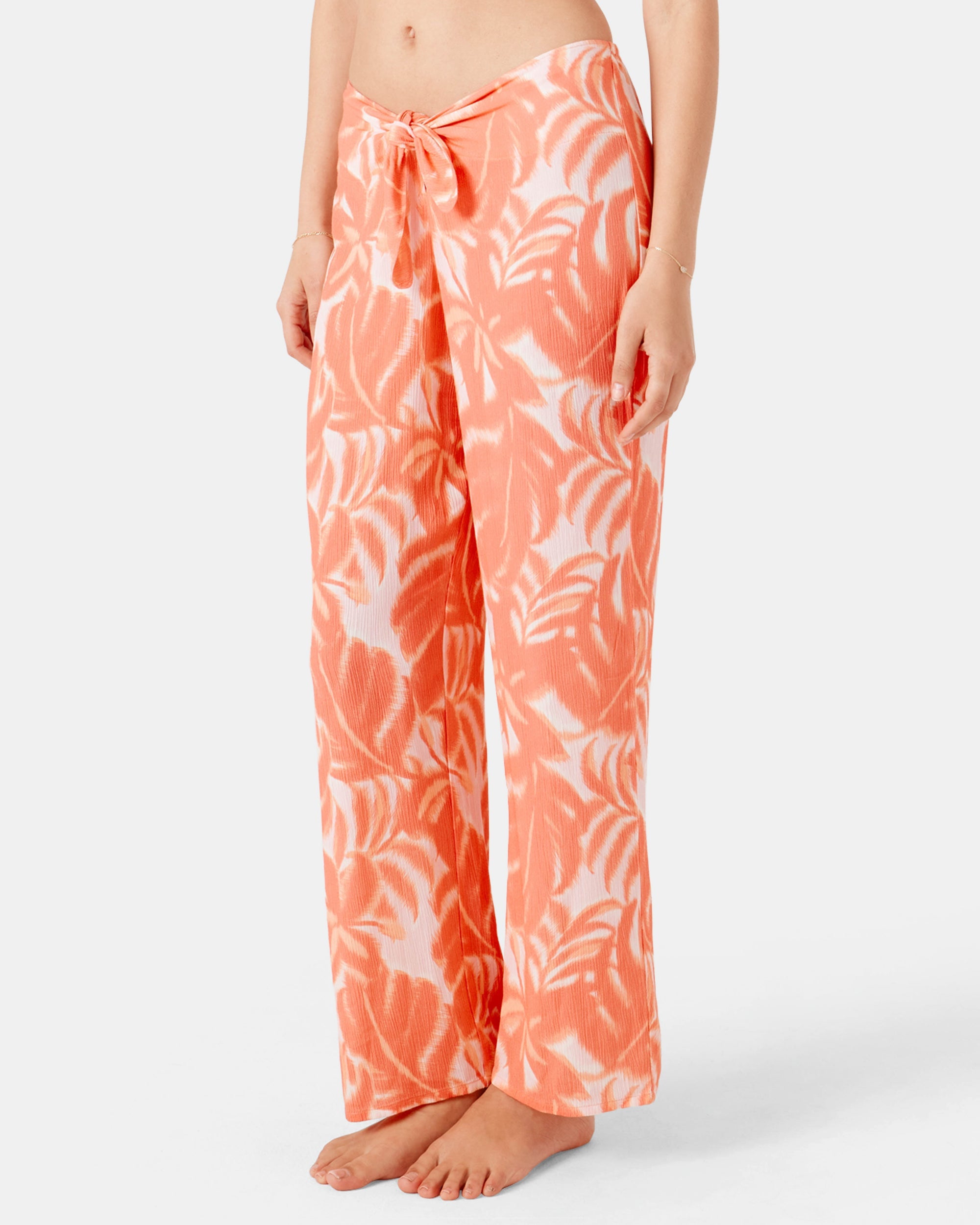 Palm Haze Tie Front Cover Up Pant
