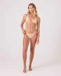 Check Me Out Tie Side Cheeky With Ruffle Edge Bikini Bottom