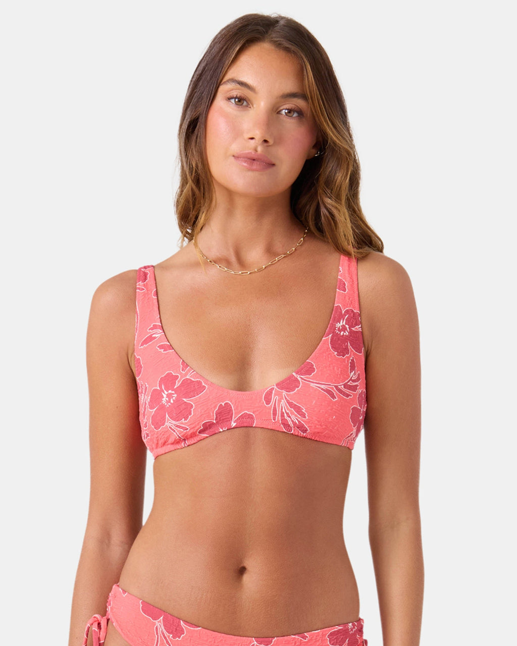 Garden Twirl Scoop Bralette Bikini Top
