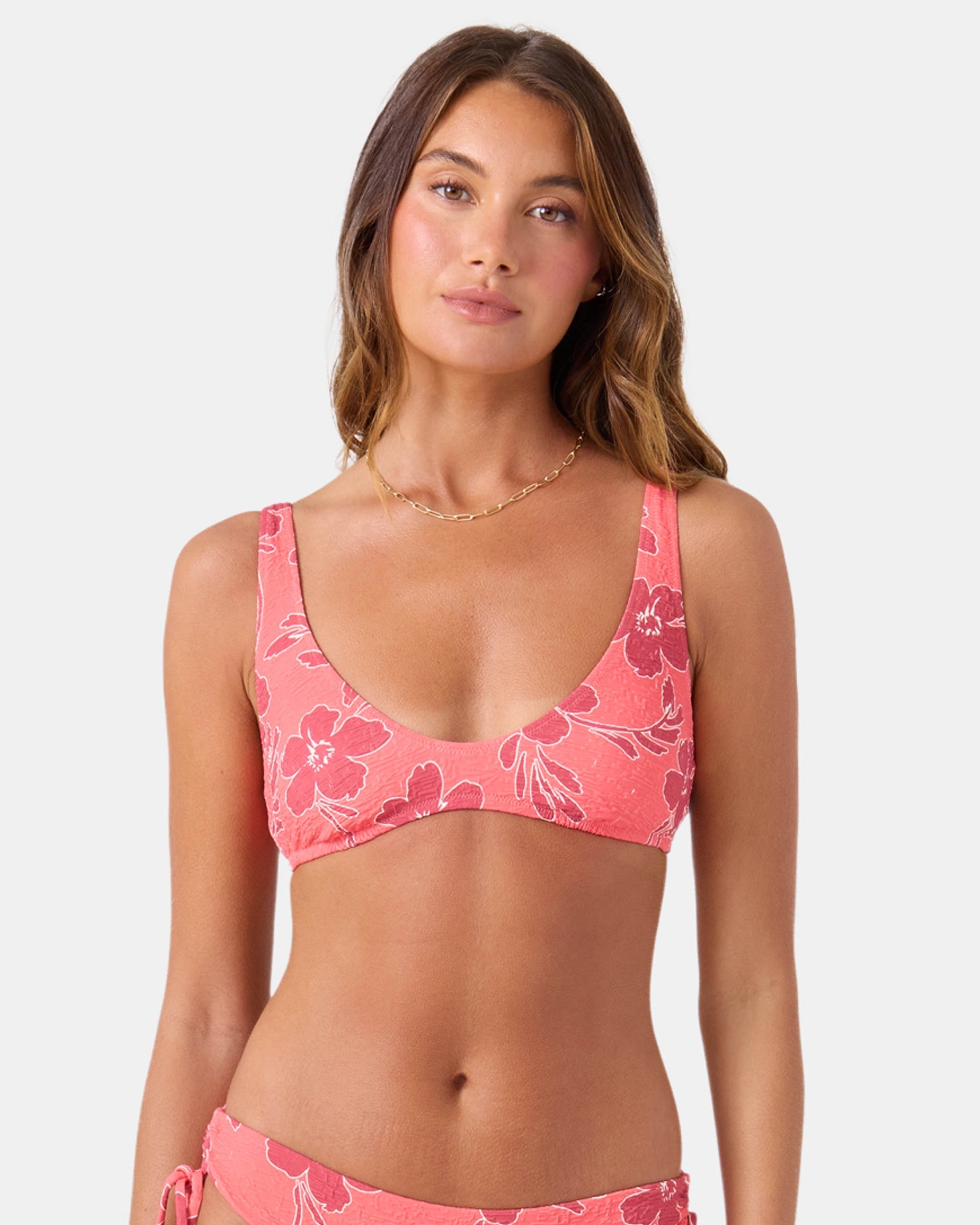 Garden Twirl Scoop Bralette Bikini Top