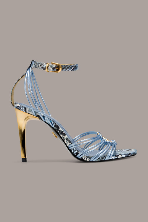 BRIELLE SNAKE-PRINT STILETTO SANDAL