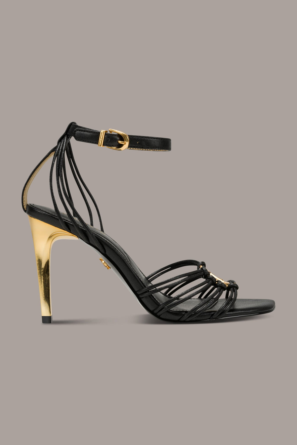 BRIELLE LOGO STRAPPY STILETTO SANDAL