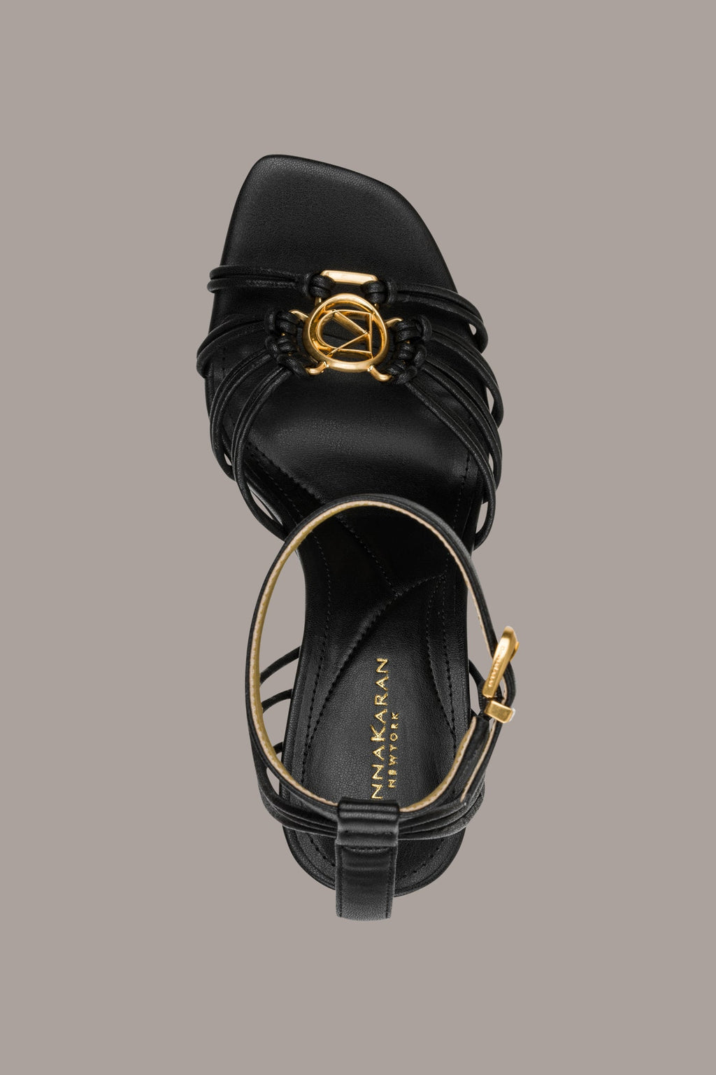 BRIELLE LOGO STRAPPY STILETTO SANDAL