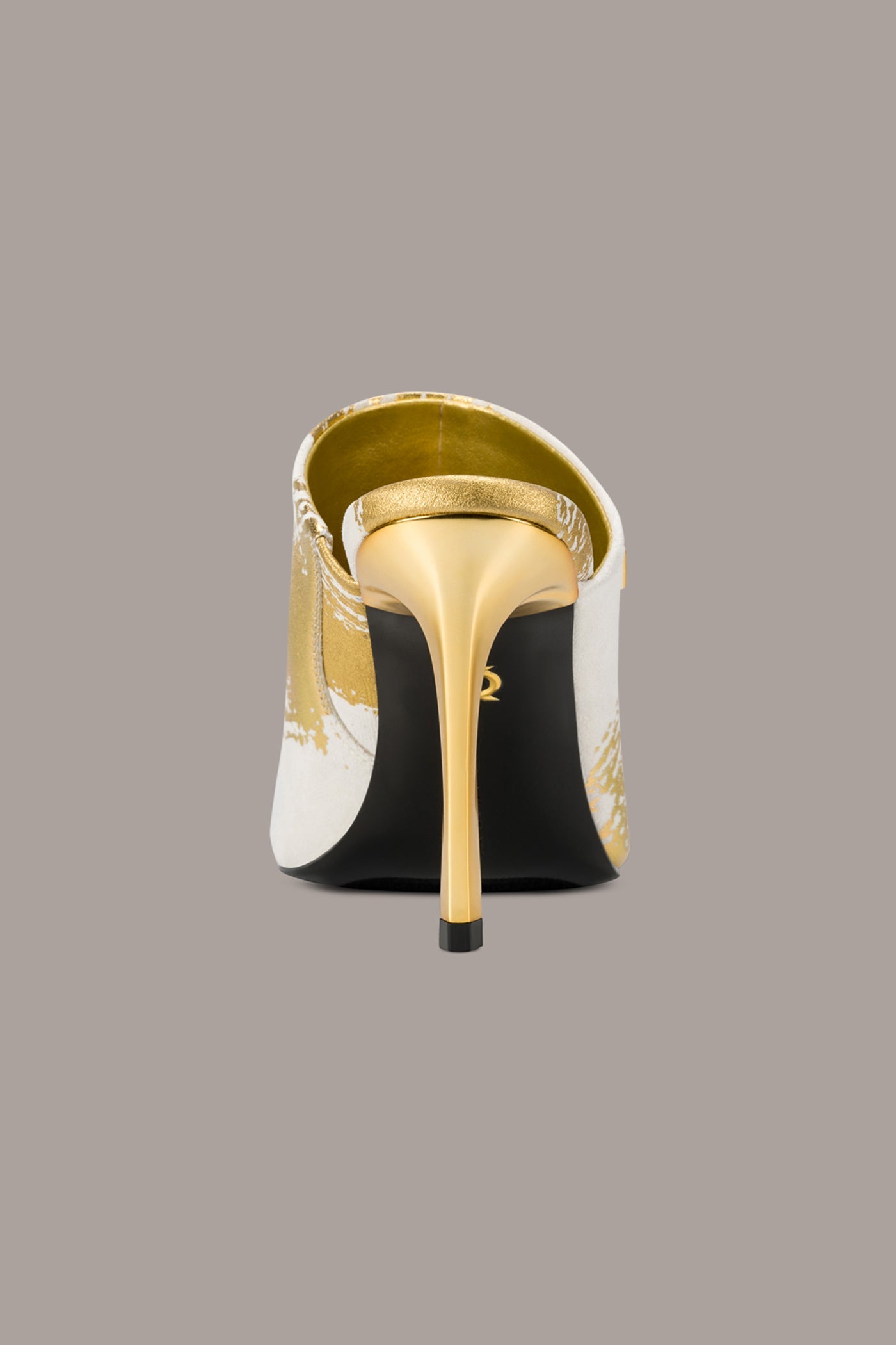 DONNA METALLIC BRUSHSTROKE MULE SANDAL
