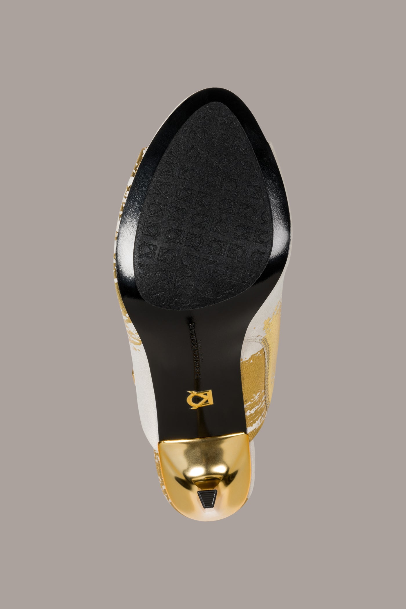 DONNA METALLIC BRUSHSTROKE MULE SANDAL