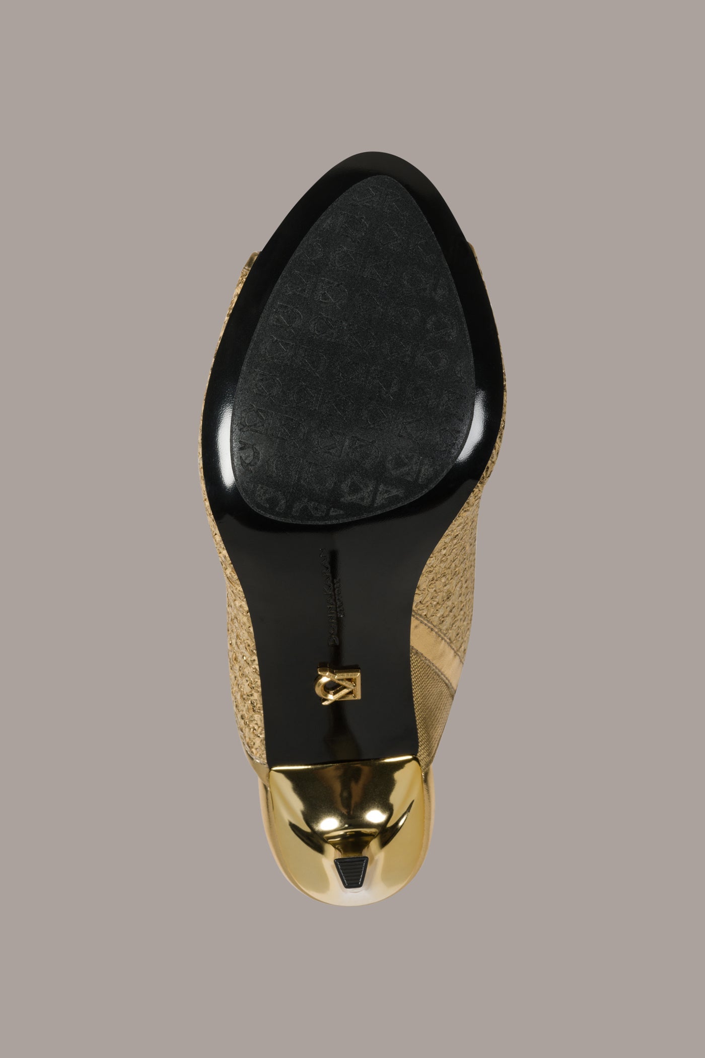 DONNA METALLIC RAFFIA MULE