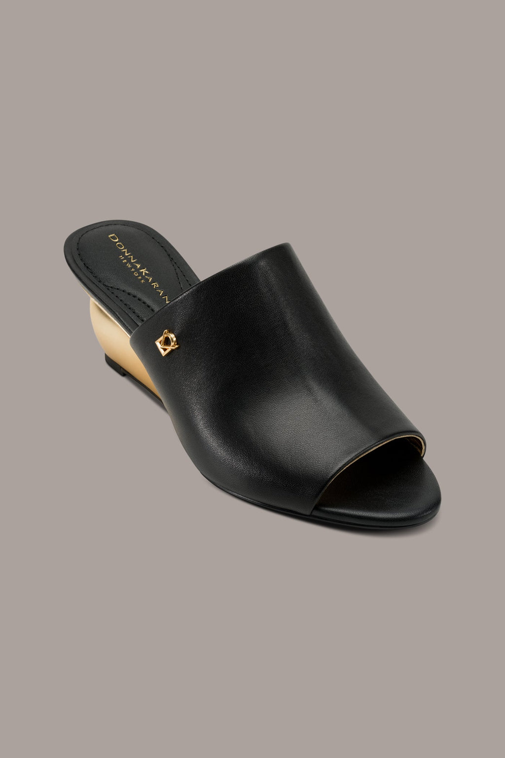 DONNA LEATHER WEDGE MULE SANDAL