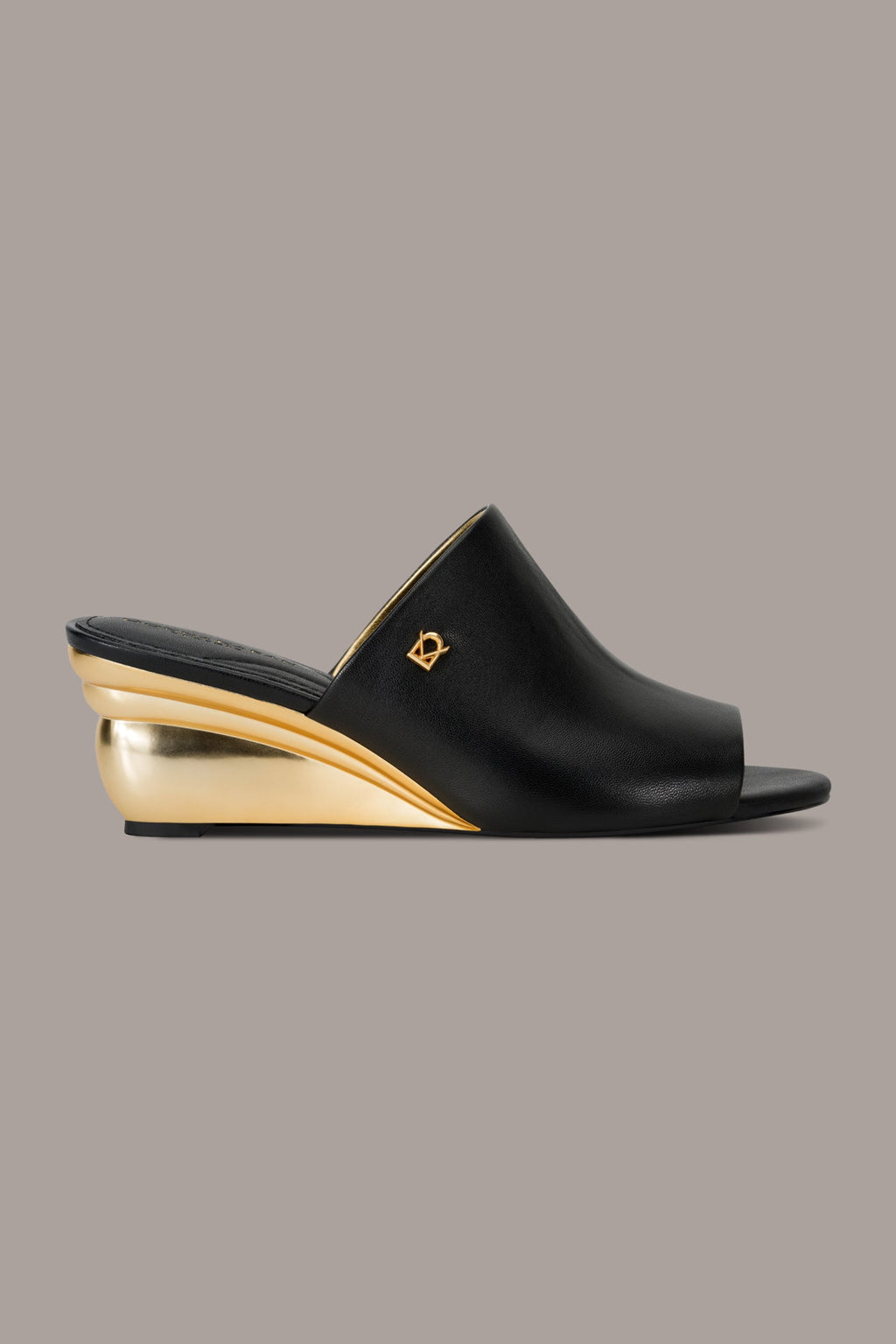 DONNA LEATHER WEDGE MULE SANDAL
