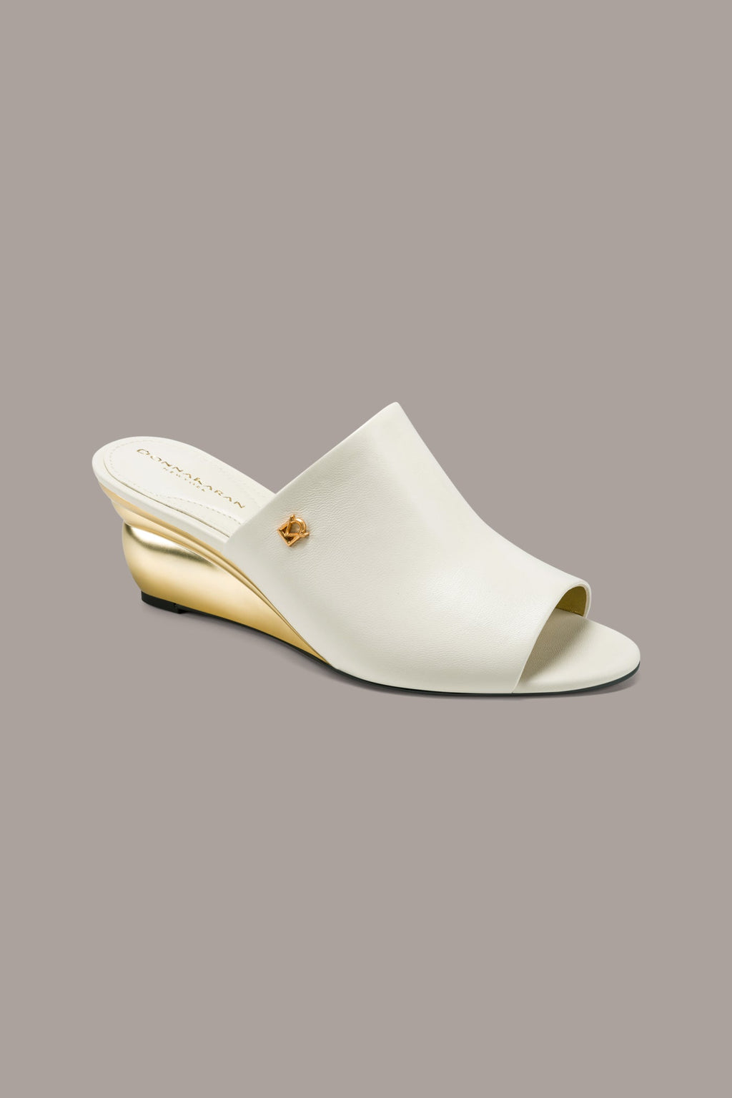 DONNA LEATHER WEDGE MULE SANDAL