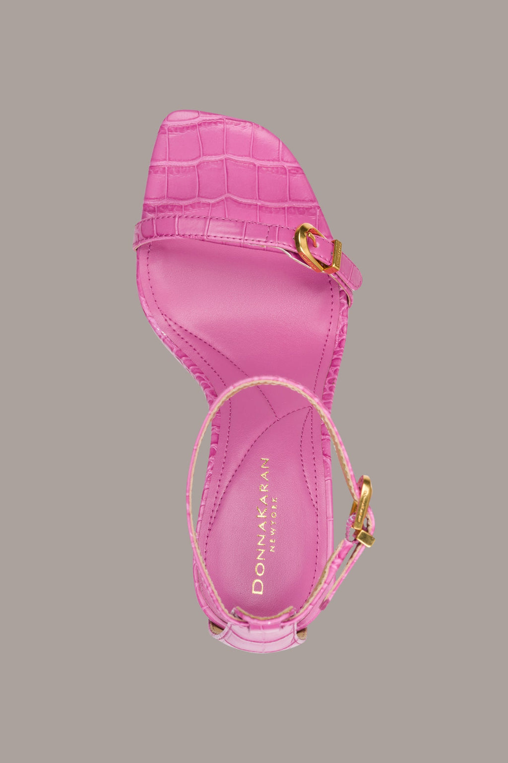 PRYCE CROC-EFFECT ANKLE STRAP SANDAL
