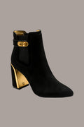 RAINE SUEDE GOLD-TRIMMED CHELSEA BOOTIE