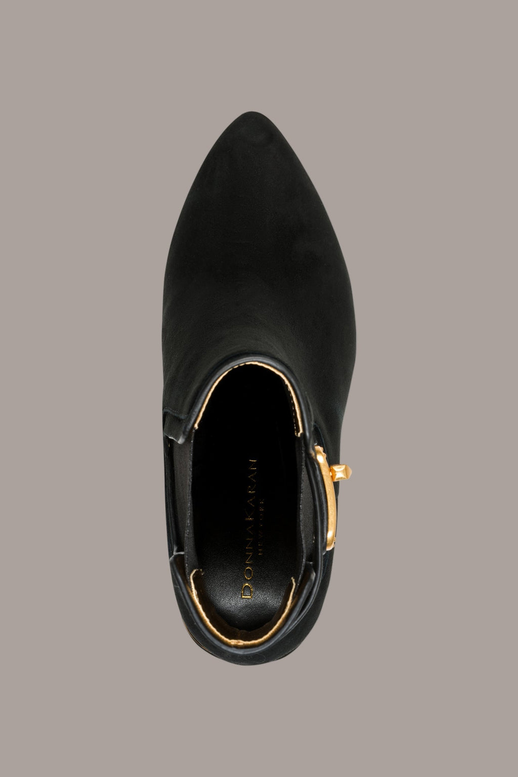 RAINE SUEDE GOLD-TRIMMED CHELSEA BOOTIE