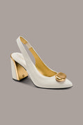 REBECCA LEATHER SLINGBACK PUMP