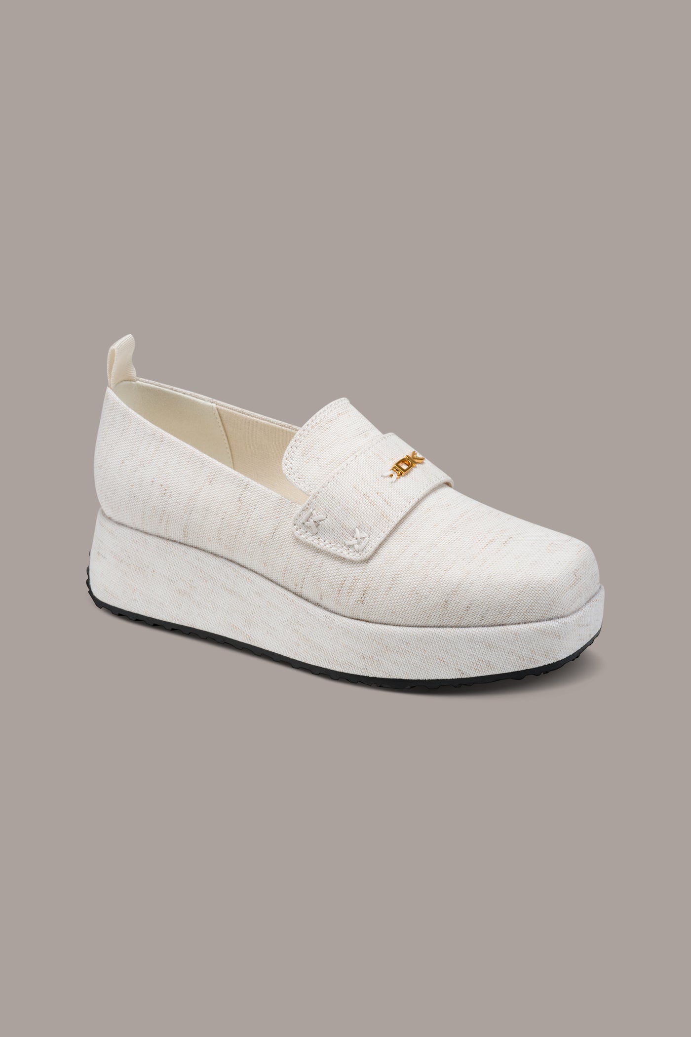 SABLE CANVAS WEDGE LOAFER