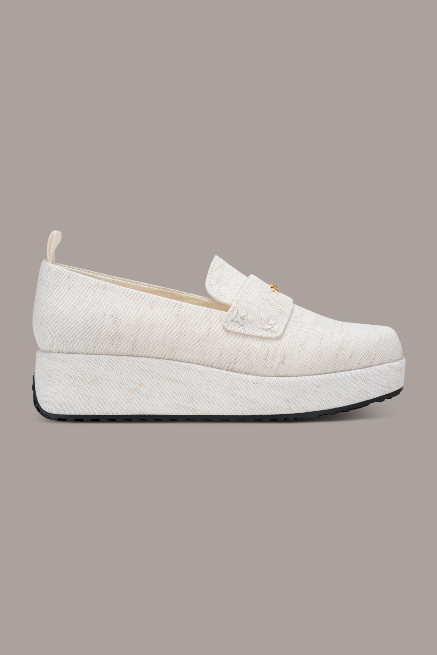 SABLE CANVAS WEDGE LOAFER