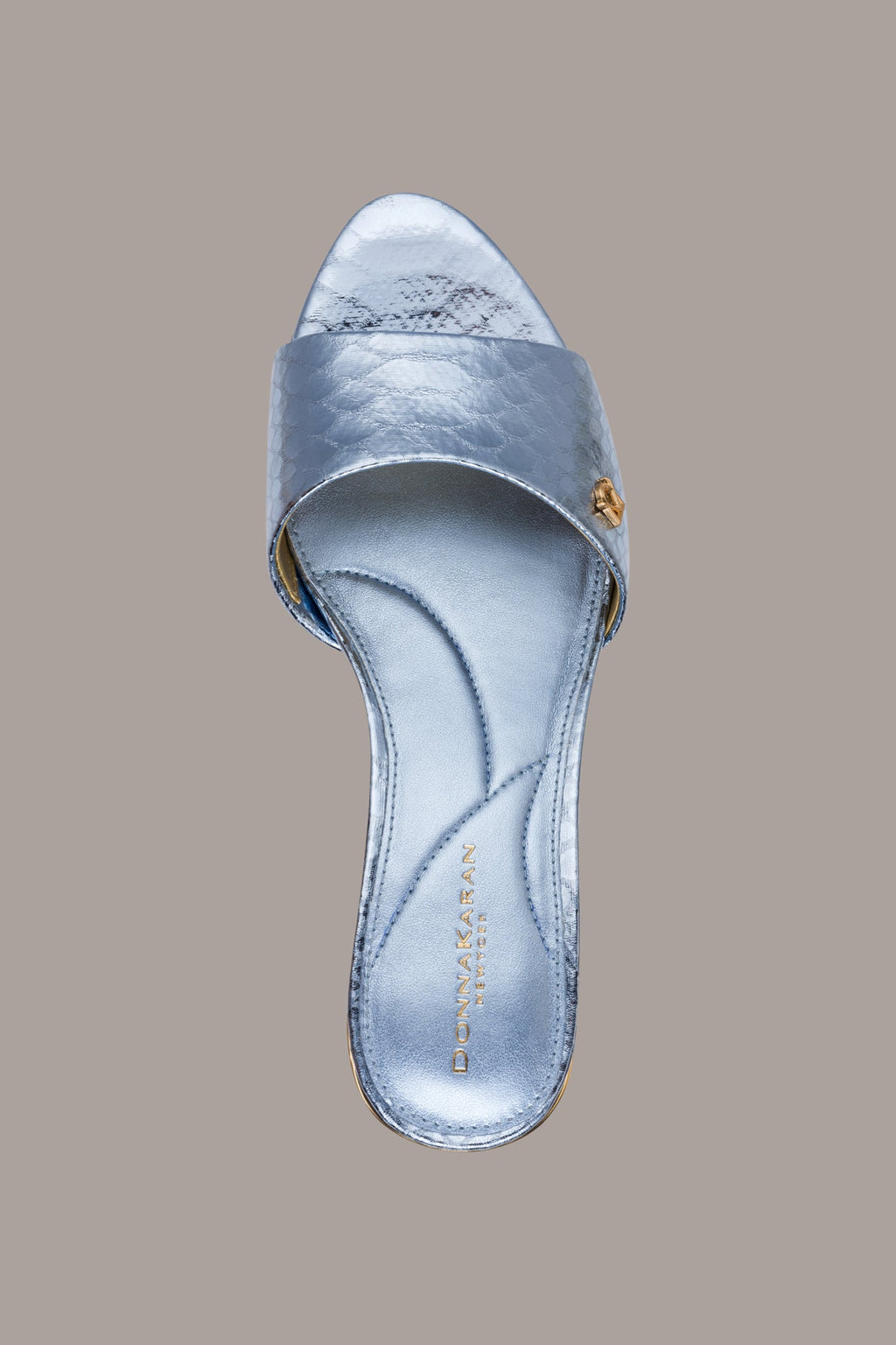 SANGRIA METALLIC SNAKE-PRINT MULE SANDAL