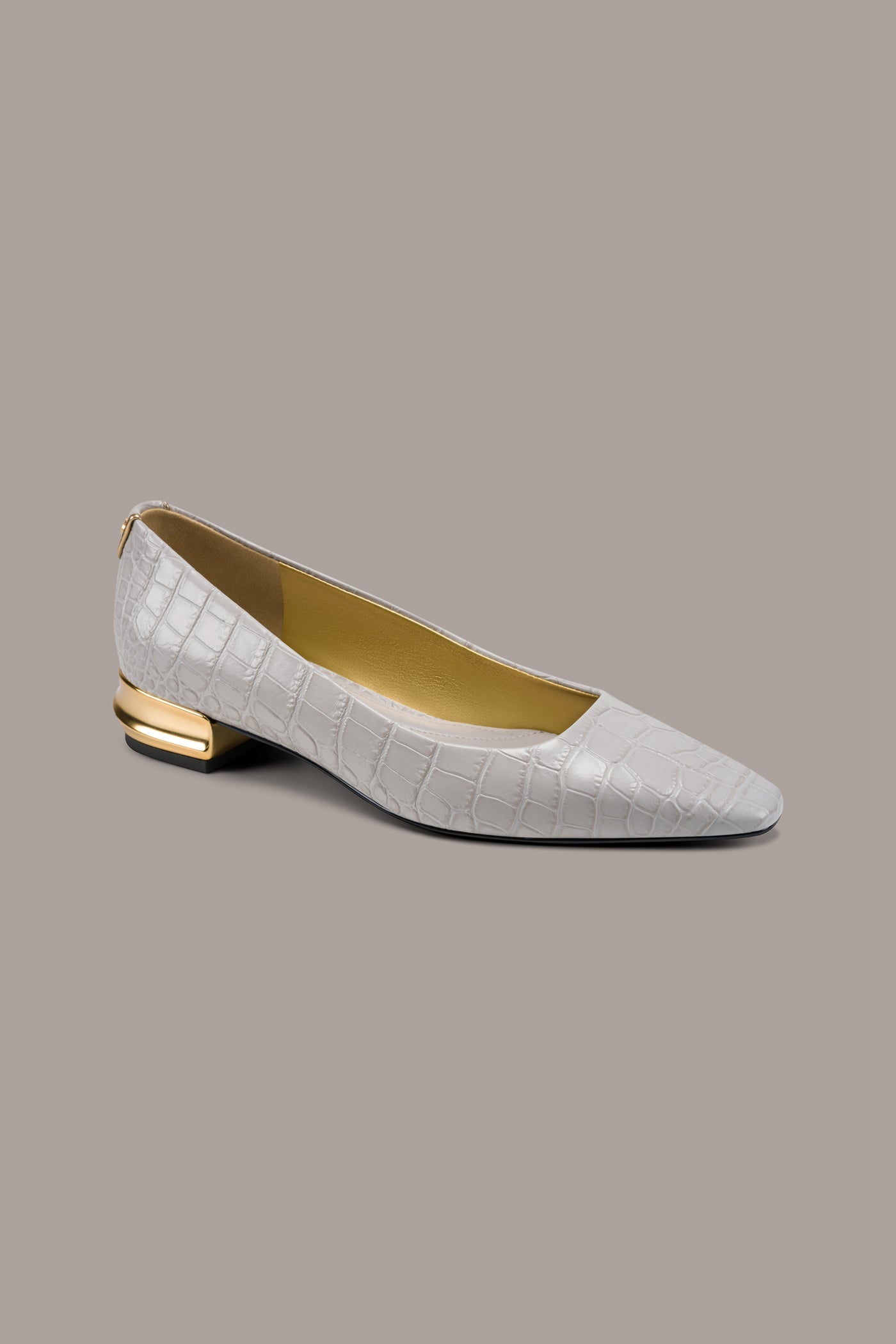 SAVITA CROC-EFFECT FLAT