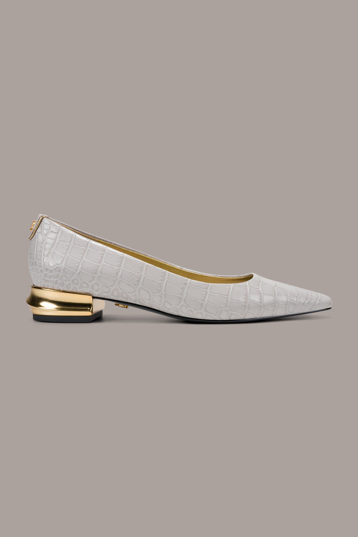 SAVITA CROC-EFFECT FLAT