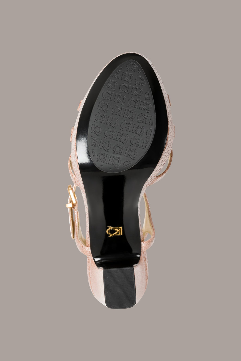 SPENCER METALLIC SNAKE-EFFECT PLATFORM SANDAL