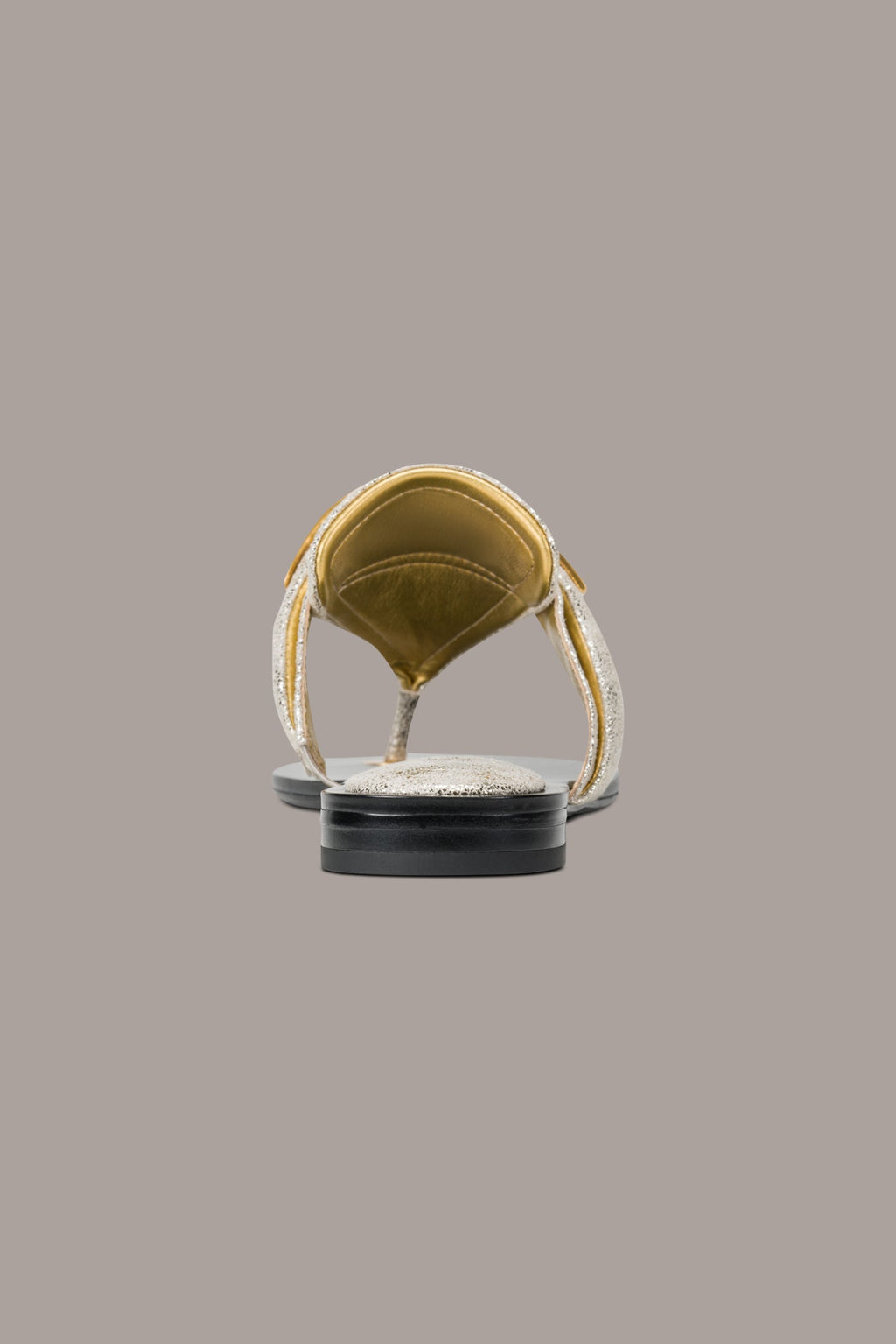 VELVET METALLIC THONG SANDAL