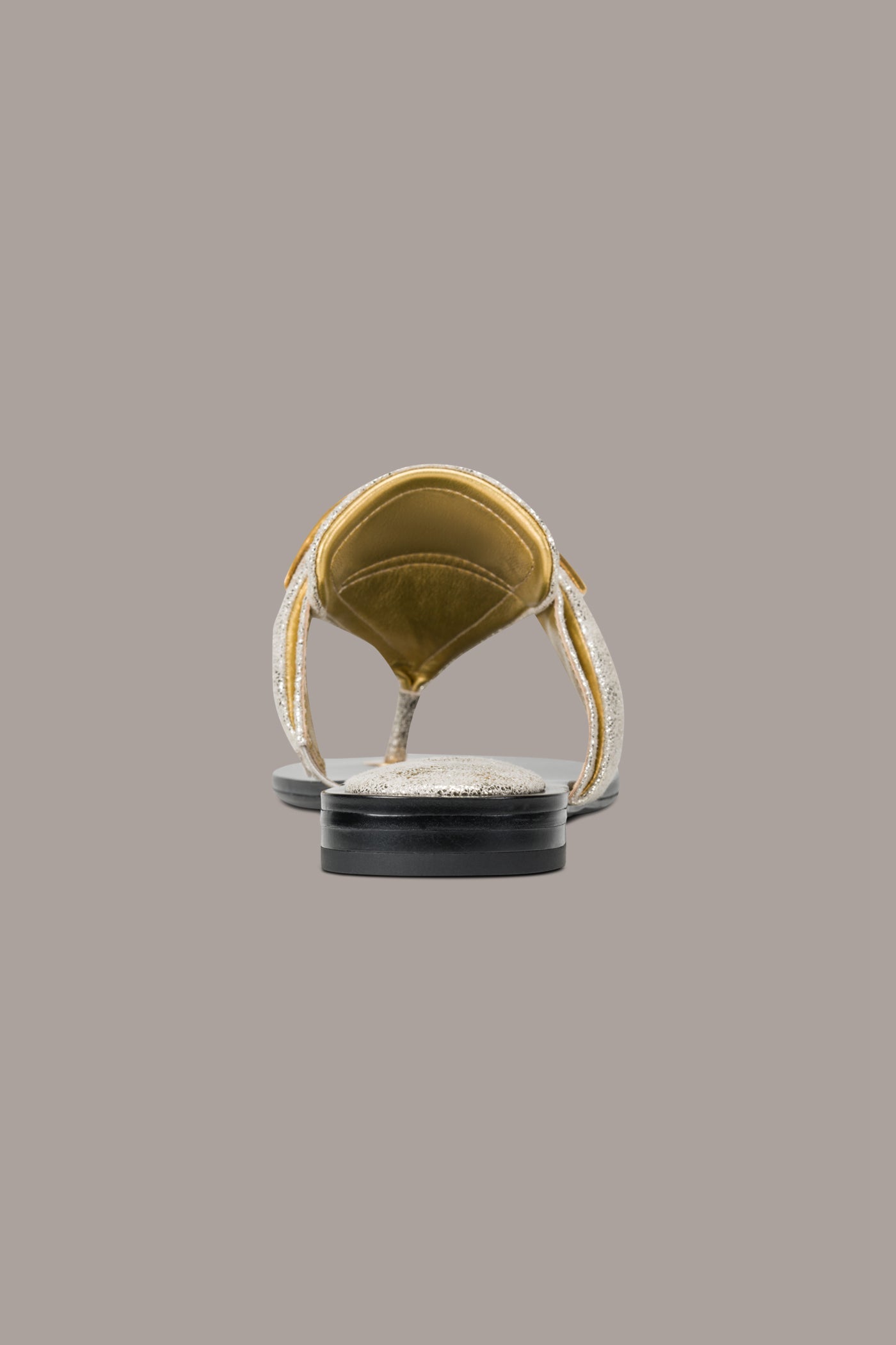 VELVET METALLIC THONG SANDAL